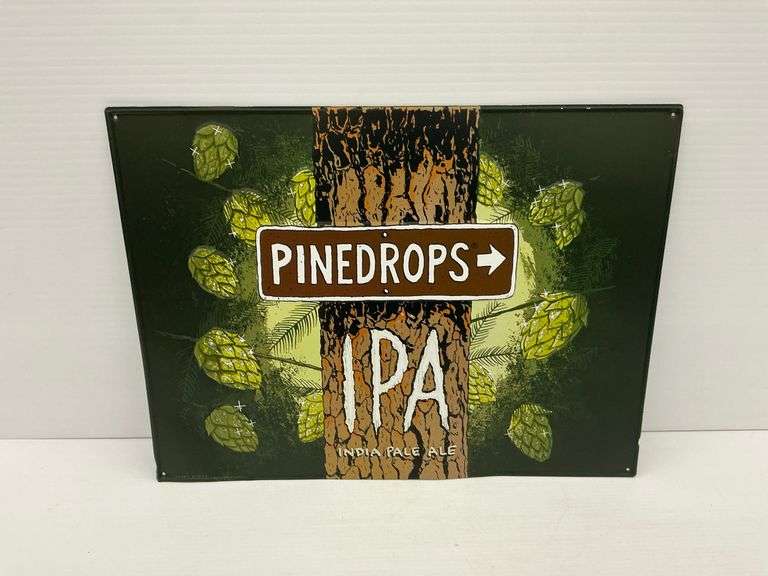 Pine Drops IPA Beer Metal Tacker Sign image