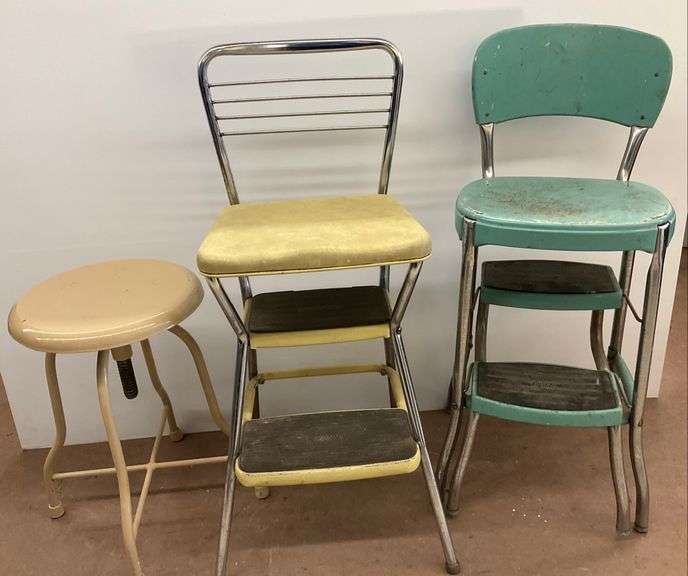 Three Retro Kitchen and Industrial Stools image