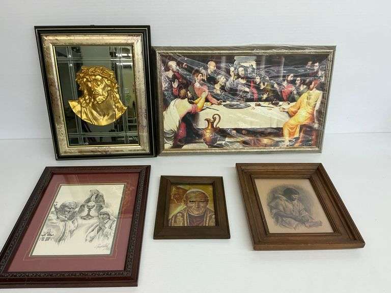 Religious Themed Framed Art Collection (5 Pieces) image
