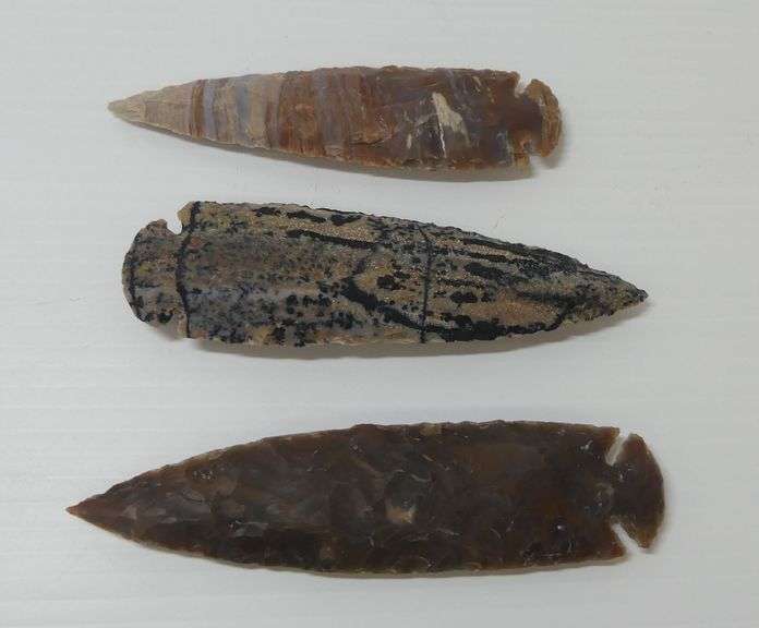 3 Assorted Arrowheads/Spear...5 in. long image