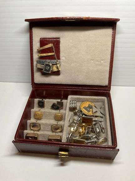 Jewelry Box with Cufflinks and Tie Clips image