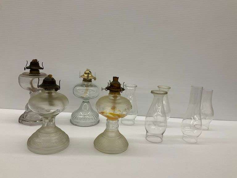 Glass Oil Lamps and Chimneys image