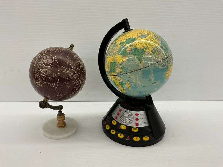 Lot of Two World Globes Including Interactive Globe image