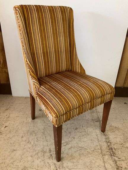 Upholstered Chair - Striped Velvet Fabric image