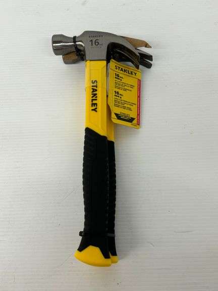 Lot of 2 New Stanley 16oz Fiberglass Claw Hammers image