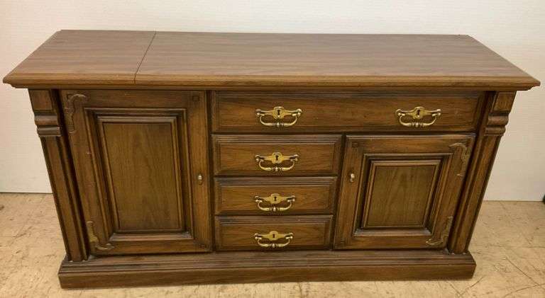 Vintage Magnavox Stereo Console with Record Player and Cassette Deck...works image