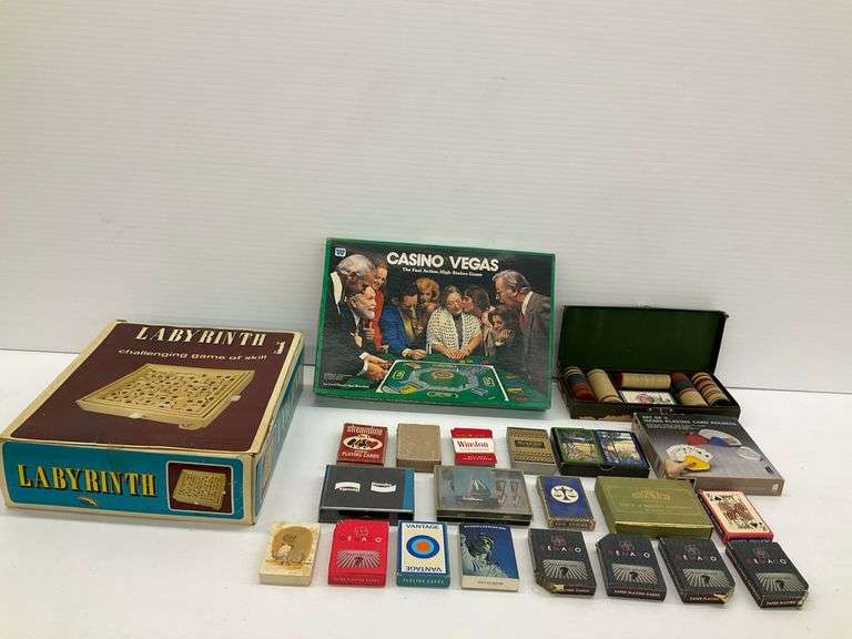 Assorted Games & Playing Card Collection - Labyrinth, Casino Vegas & Gemaco image