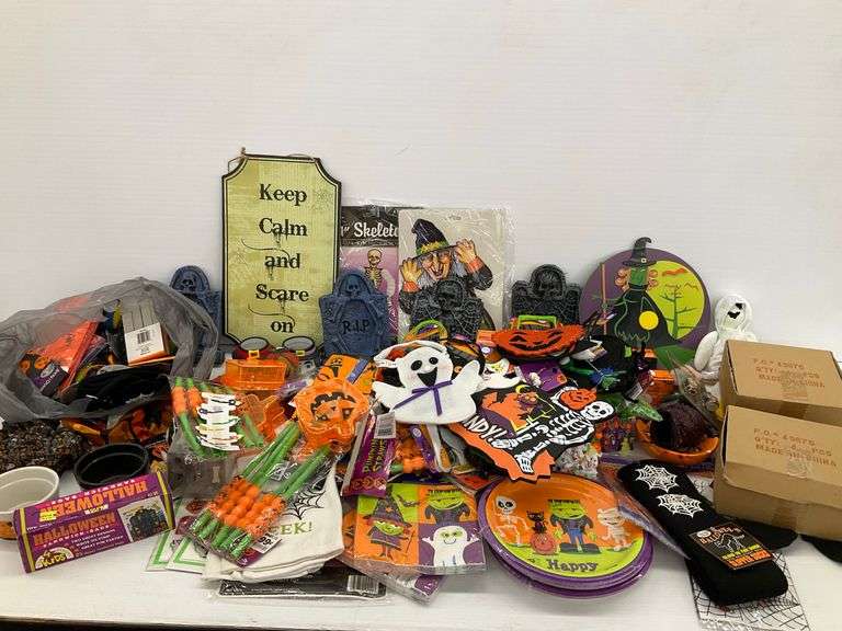 Large Halloween Decoration and Accessory Lot image