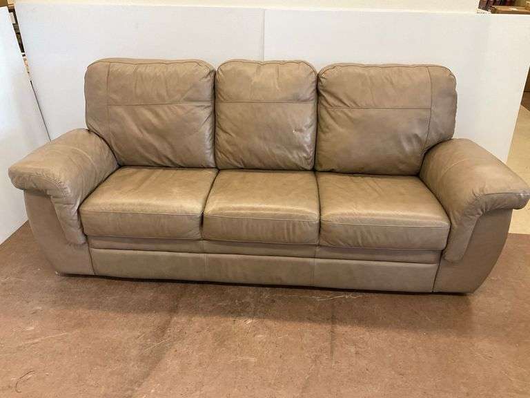 Tan Leather Sofa image