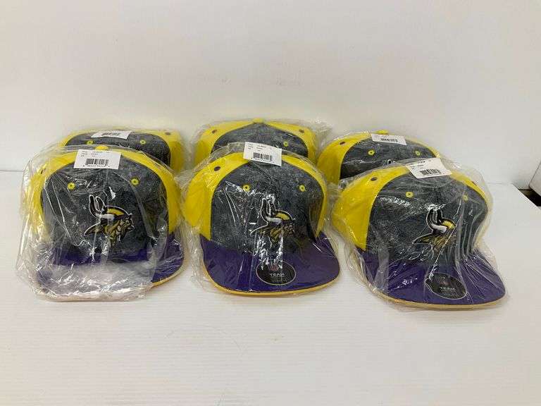 Six New Minnesota Vikings Youth Snapback Hats image