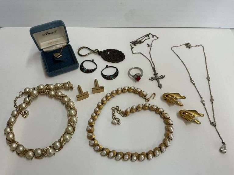 Costume Jewelry Collection: Necklaces, Earrings, Cufflinks, Brooches and More image