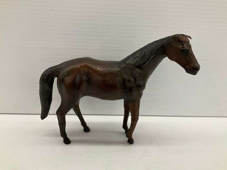 Handcrafted Leather Horse Figurine image