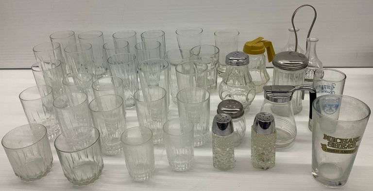 Drinking Glasses, Salt Shakers, and Condiment Dispensers image
