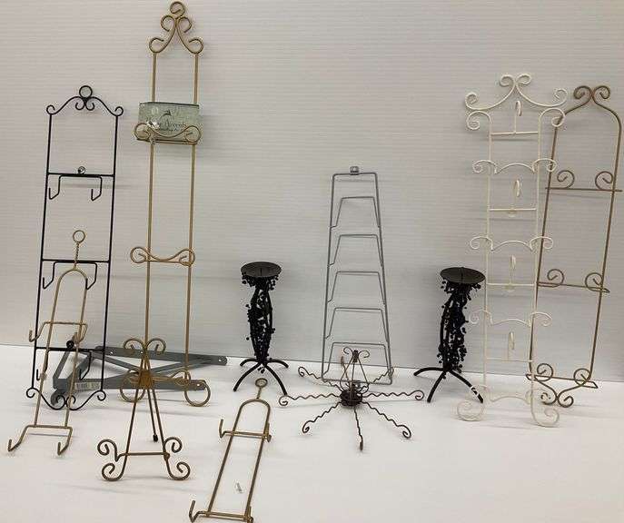 Various Home Decor Display Stands and Metal Brackets image