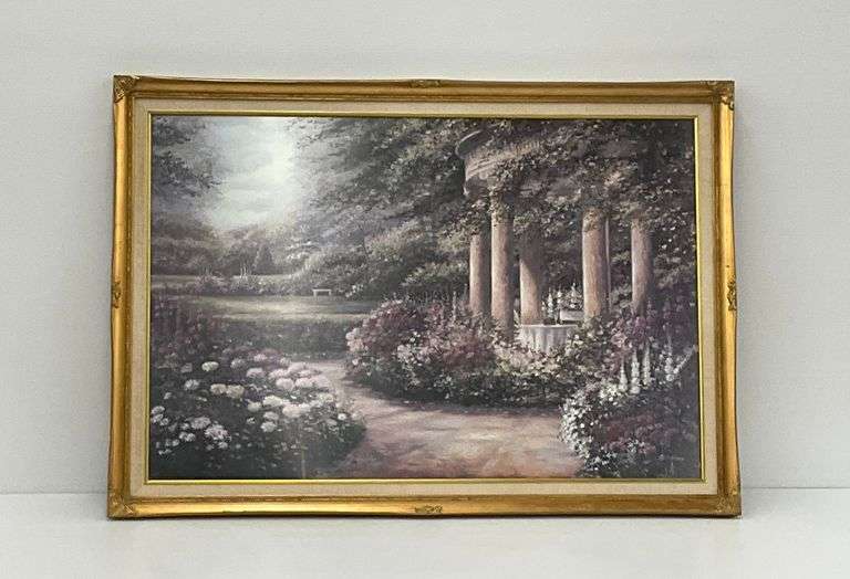 Framed B. Brown Garden Scene Print image