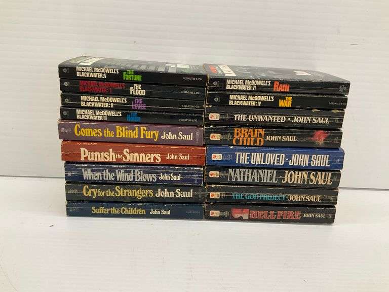 Lot of Michael McDowell's Blackwater Saga & John Saul Novels (17 books) image