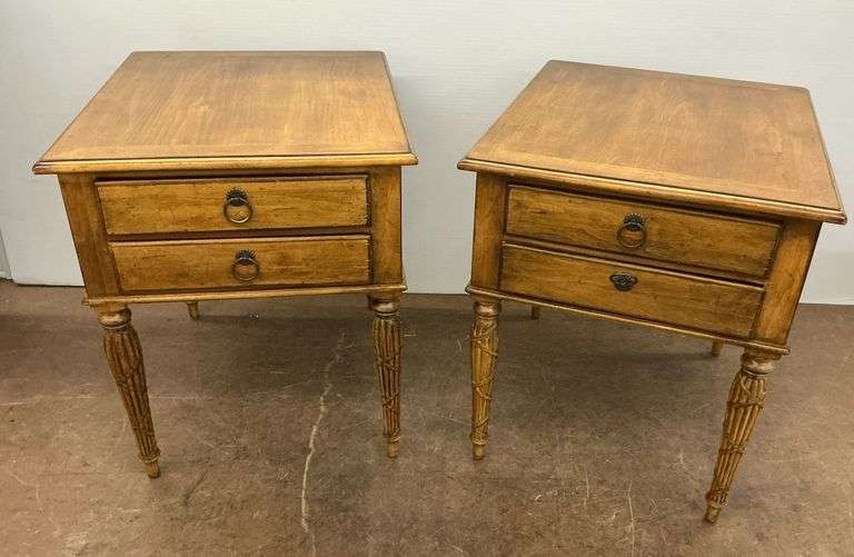 Pair of Wooden Bedside Tables with Drawers...see description image