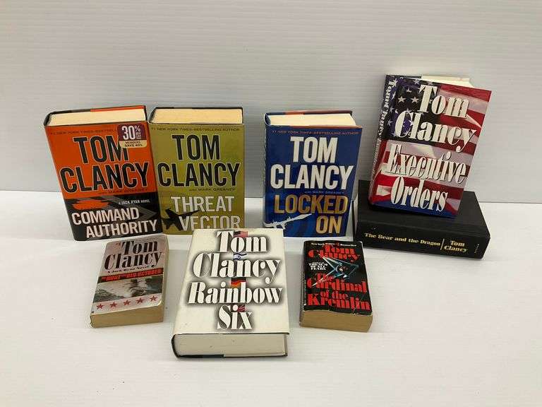 Eight Tom Clancy Hardcover Books image