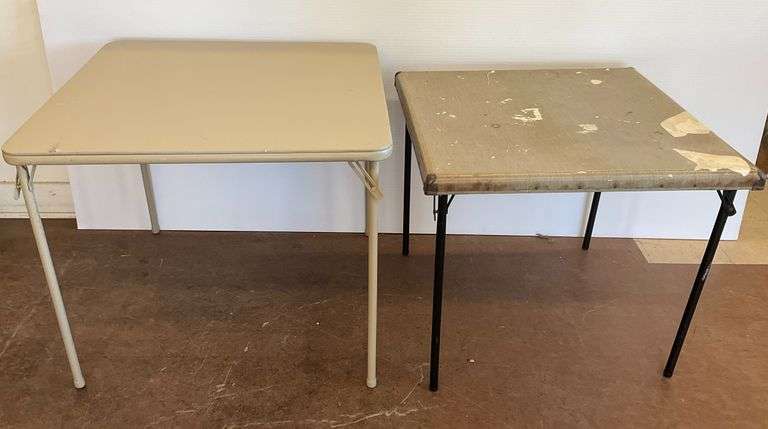 Two Folding Card Tables - Cosco and Samsonite image
