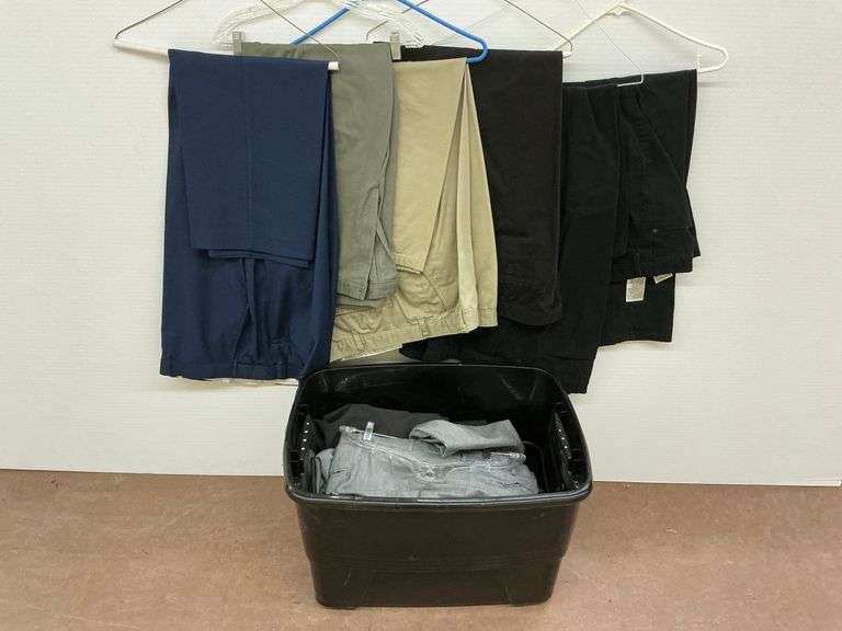 Assorted Men's Pants Bundle - Levi's, Botany 500, Cherokee, George - Sizes 46-48 image