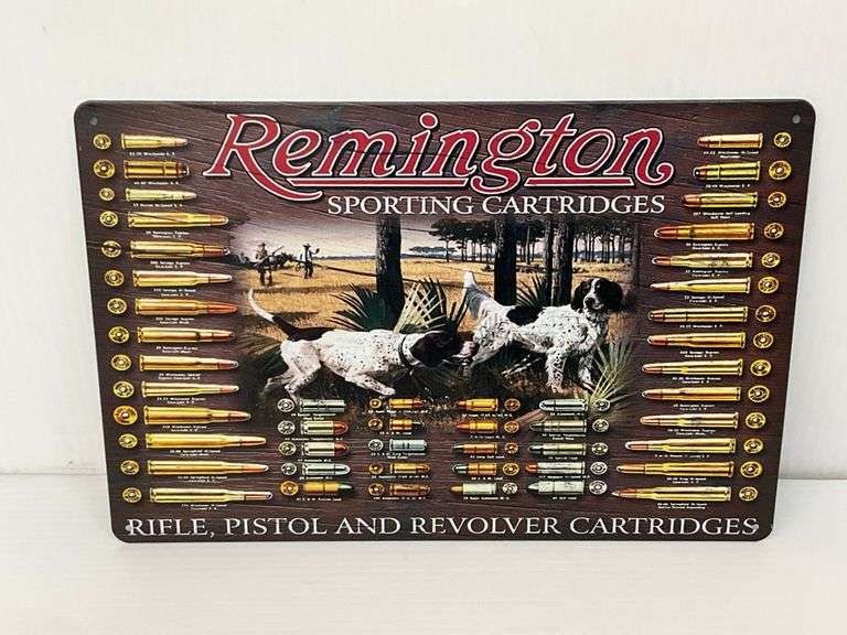 Remington Sporting Cartridges Tin Sign ... 8 x 12 Inches image