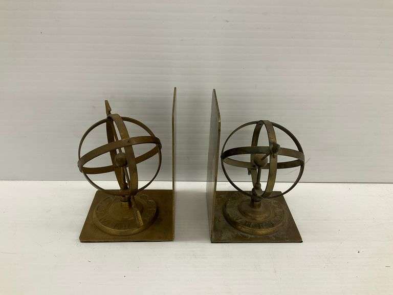Pair of Metal Armillary Sphere Bookends image