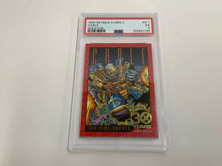 1993 Skybox X-Men Series 2 Cable Gold Foil Trading Card - PSA Graded image