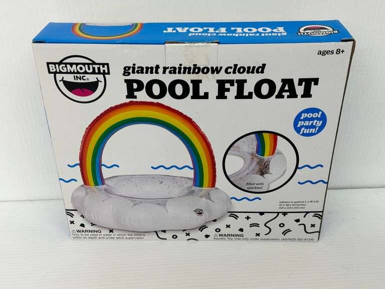 New Big Mouth Giant Rainbow Cloud Pool Float image