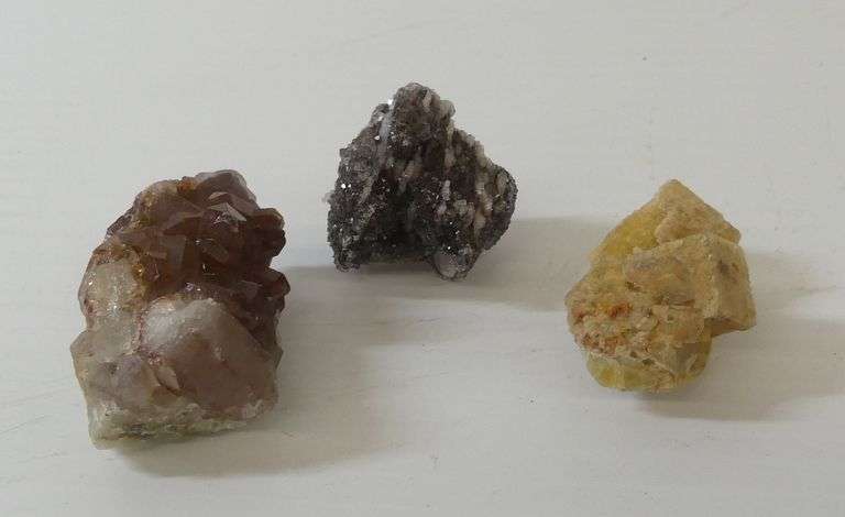 Mixed Mineral Specimens Lot of 3 image