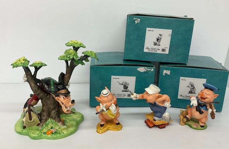 Walt Disney Classics Collection Three Little Pigs 60th Anniversary Limited Edition Figurines image