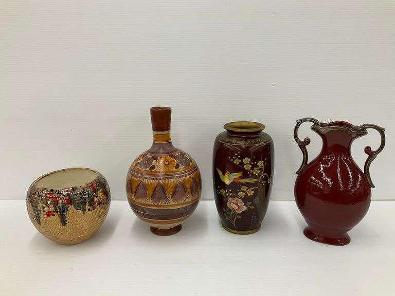 Four Pottery Vases image