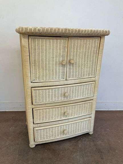 Pier 1 Bristol Collection Wicker Cabinet with Drawers image