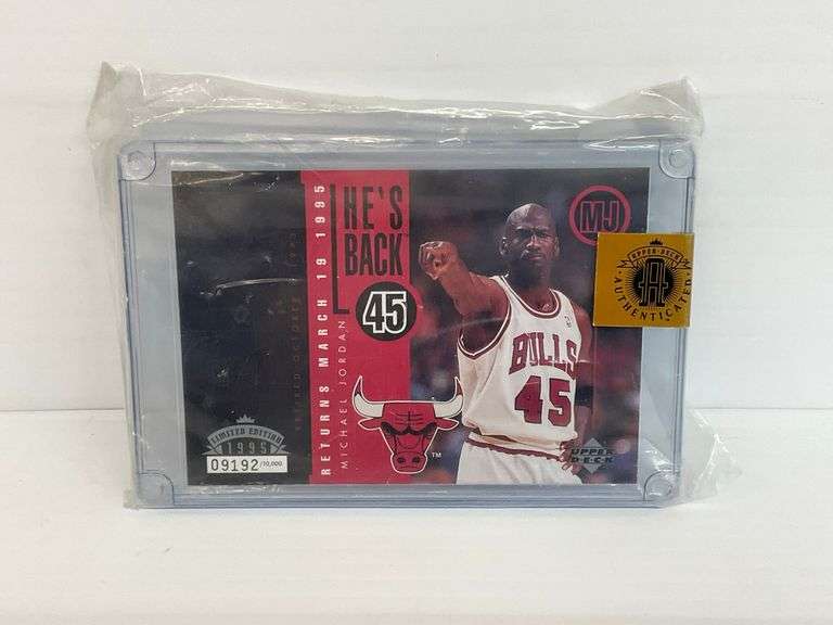 Michael Jordan 1995 "Hes Back" Upper Deck image