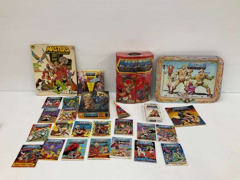 Vintage Masters of the Universe Collection - Collector's Case, Lunch Tray, Books, Puzzle, Cards, and More image
