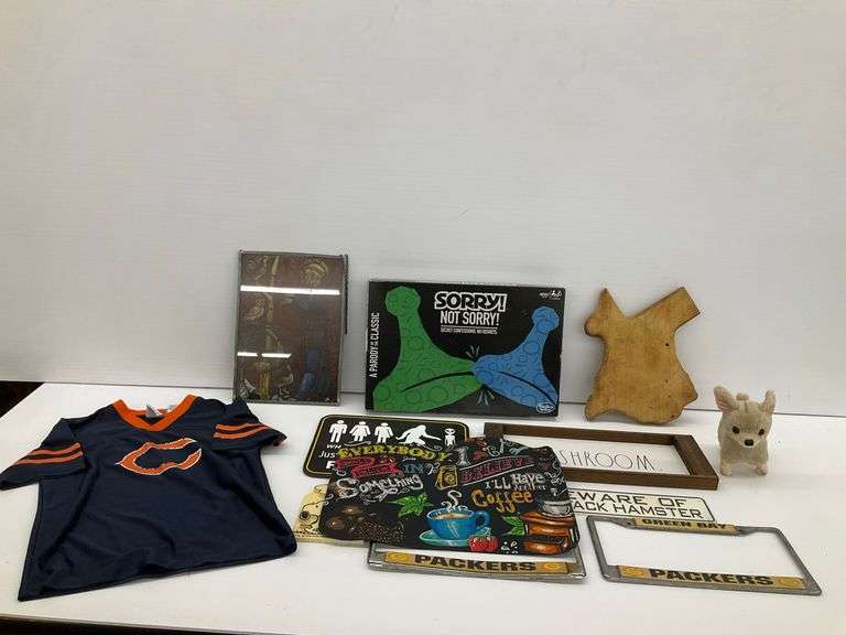 Board Game, Wall Decor, Bears Jersey, Packers License Plate Frames image