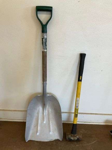 Aluminum Scoop Shovel and 8 LB Sledge Hammer image
