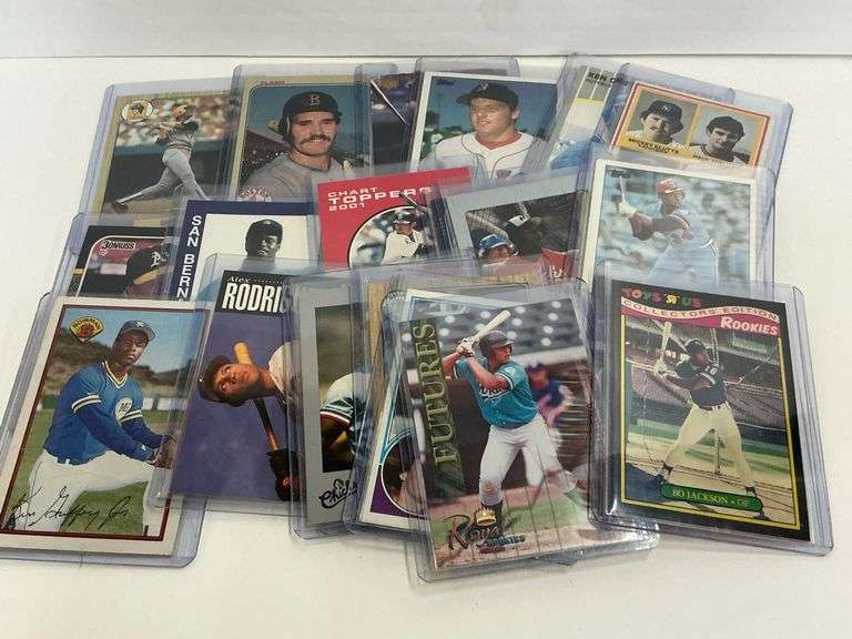 Collection of Baseball Trading Cards Featuring Rookie Cards image