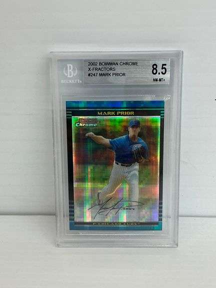 2002 Bowman Chrome X-Fractors Mark Prior #247 Baseball Card - BGS Graded image