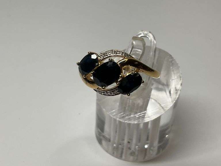 Sterling Silver Multi Gemstone Ring...Size 8 image