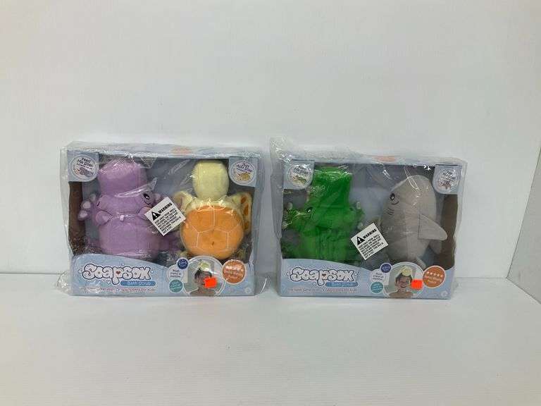 Two New SoapSox Kids Bath Scrub Plush Washcloth Sets image