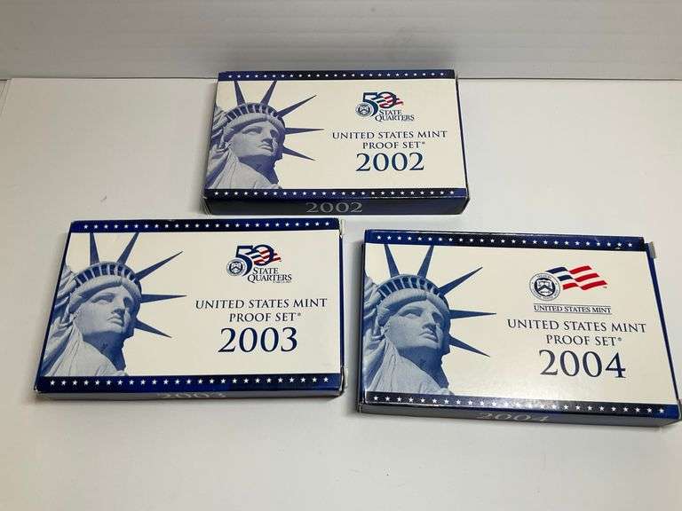 US Mint Proof Sets - 2002, 2003, and 2004 image