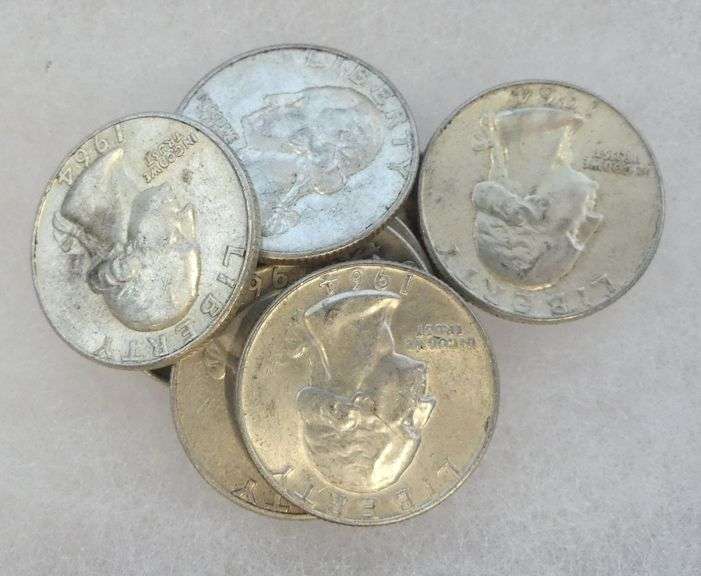 Mixed Lot of 10 Silver Washington Quarters -pre-1965 image