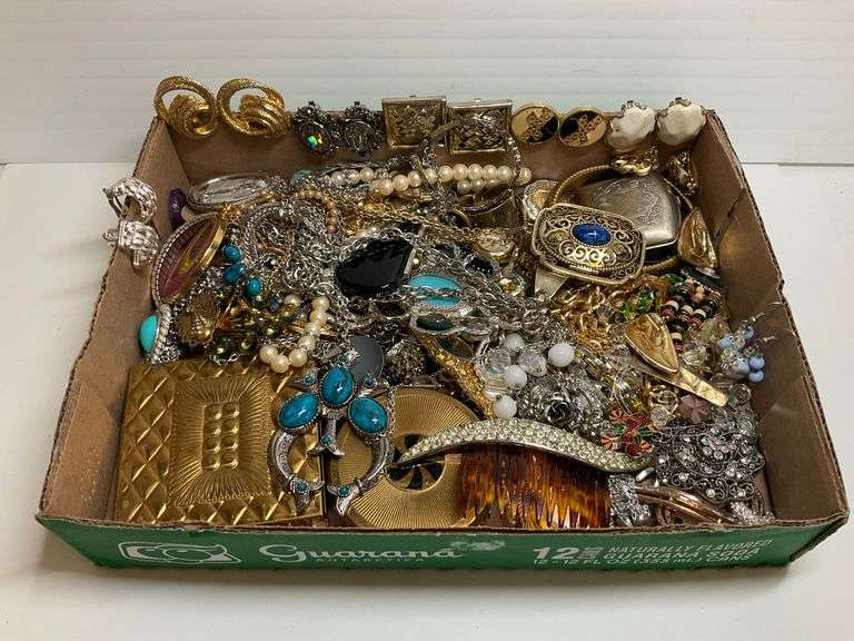 Mixed Lot of Costume Jewelry - Necklaces, Earrings, Brooches, and More image