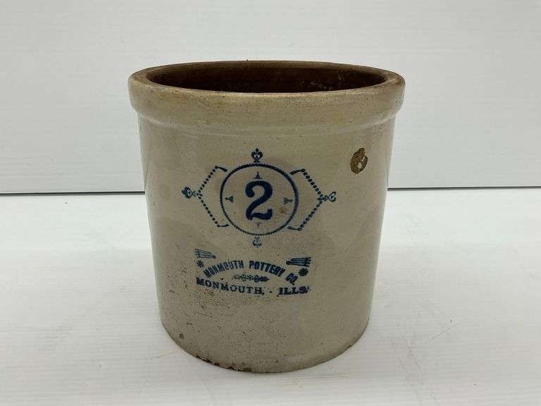Vintage Monmouth Pottery Co. 2 Gallon Crock... a few chips image
