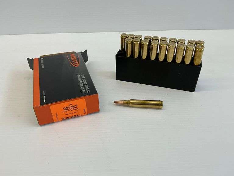 New HSM 7mm MAG 160 Grain Trophy Bonded Bearclaw Ammunition - One 20 Round Box image