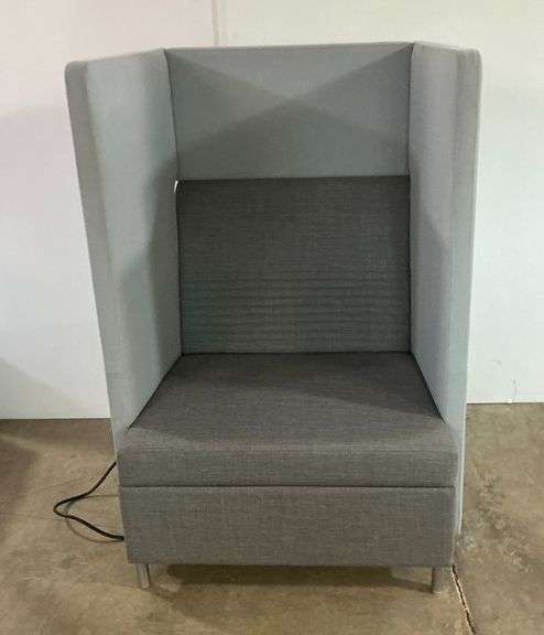 Modern Pod Privacy Office Chair with Built-in Outlet image