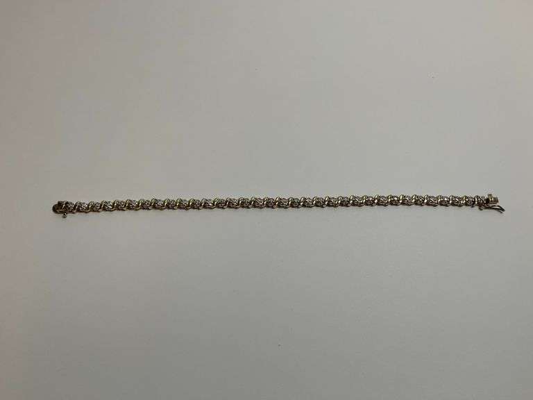 Sterling Silver Bracelet with Gemstones image