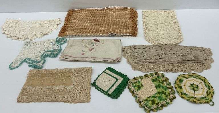 Vintage Textiles: Doilies, Potholders, and Embroidered Cloth image