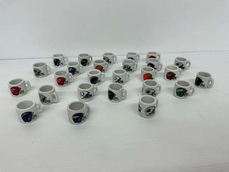 (26) Miniature NFL Team Mugs... one chipped image