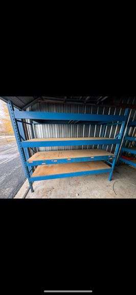 3 Industrial Metal Pallet Racking Shelving Units with Four Shelves image